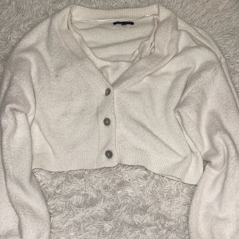 Kendall & Kylie Cable Tank Top and Cardigan (Cardigan Size: L, Tank Size: S)